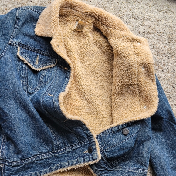 Gap Jean Jacket Sherpa Lined S - Picture 4 of 7